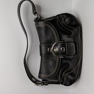 Vintage Coach Soho Black Leather Hobo Bag